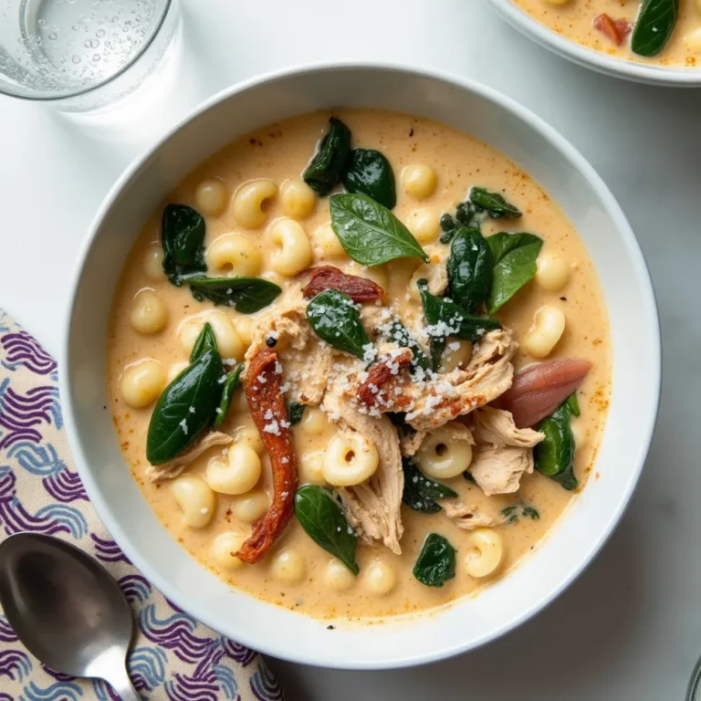 A colorful bowl of lemon spinach ginger chicken soup with a garnish of cilantro and lemon wedges, placed on a rustic table.